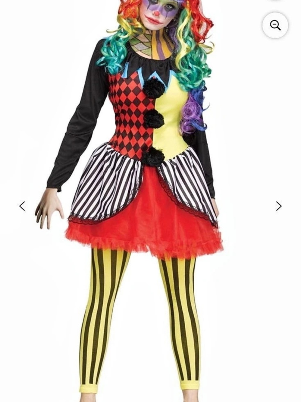 Fun World Freakshow Clown Halloween Costume MEDIUM